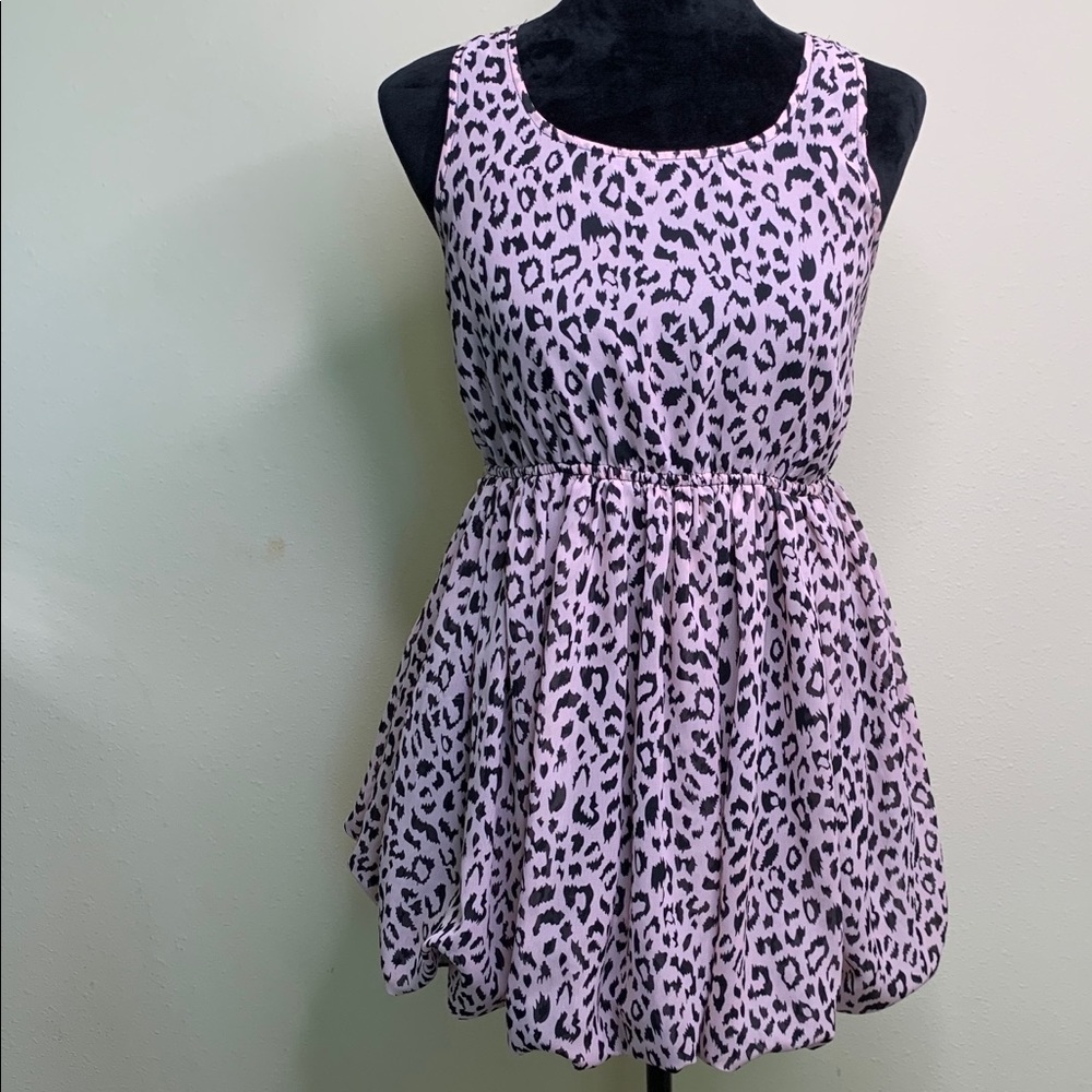 Pink leopard tutu dress